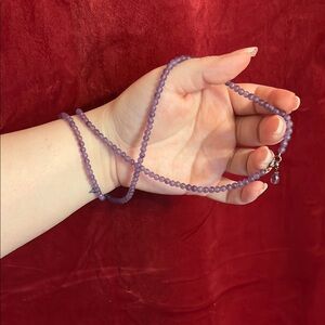 Elegant Amethyst Beaded Necklace, Bracelet or Anklet
